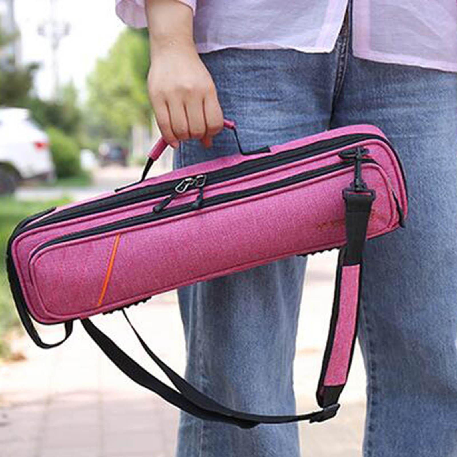 LeeQinersw Flute Bag Backpack Durable Flute Accessories Soft Instrument Bag Flute Bag Flute Red