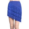 thumbnail image 1 of YM YOUMU Falda de práctica de baile latino con borlas para mujer para tango, salón de baile, samba, salsa, ropa de baile, 1 of 4
