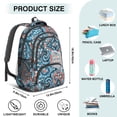 thumbnail image 5 of Boho Bohemia Flower Backpack for School,Cute School Bag,Schoolbag with Adjustable Shoulder Straps & Padded Back,16.9 Inch, 5 of 5