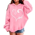 thumbnail image 2 of Shadoumai Toddler Girl Hoodies Printed Pattern Long Sleeve Hoodie Pullover Tops with Pocket Cute Warmth Kids Clothes Girls' Fashion Hoodies & Sweatshirts, 2 of 4