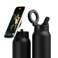 thumbnail image 1 of Botella de agua Ringo PRO con soporte magnético para teléfono de 700 ml, color negro, 1 of 9