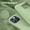 thumbnail image 4 of Compatible with iPhone 12/12 Pro Case 6.1 inch, Baby Skin Grade Liquid Silicone Full Body Protective Bumper Slim Case, 1.5 mm Edges Camera Protective, Support Wireless Charging - Matcha, 4 of 7