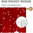 thumbnail image 4 of Christmas Kitchen Curtains, Red White Snowflake Xmas Snow Winter New Year Christmas Window Drapery Treatments for Living Room Bedroom Nursery Bathroom Home Holiday Party 2 Panels, 55x39 Inch, 4 of 5