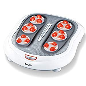 Thai Foot Massage Beurer Shiatsu Foot Massager 18 Rotating Massage Heads, Relax Sore & Tired Feet with Deep Tissue, Heat Function, FM60 ()