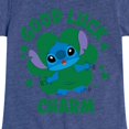 thumbnail image 3 of Disney Lilo & Stitch - St. Patrick's Day - Good Luck Charm - Toddler & Youth Girls Short Sleeve T-Shirt, 3 of 5