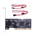 thumbnail image 1 of Tarjeta de expansión interna PCI SATA de 4 puertos con dos cables SATA para PC de escritorio, compatible con disco duro SATA., 1 of 6
