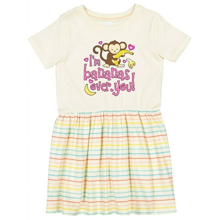 

Inktastic I m Bananas over You Girls Toddler Dress
