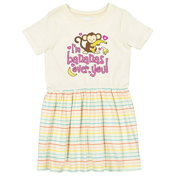 Inktastic I'm Bananas over You Girls Toddler Dress