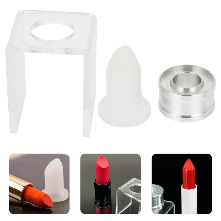 DIY Lipstick Mold, 2 Holes Dual Use DIY Lipstick Aluminum Mold, Makeup  Cosmetics Lipstick Mould Silicone Mold Making Set, Dual Uses Lip Balm Maker
