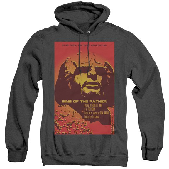 Star Trek Tng Season 3 Episode 17 Adult Heather Hoodie Sweatshirt Black