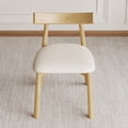 thumbnail image 2 of Ciphrias Dining Chairs Set of 2, 30.71" Natural Wood Chairs with PU Cushion Seat, Curved Back, Armless for Dining Room Kitchen, 2 of 8