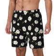 thumbnail image 2 of Uemuo Daisies Flowers Pattern Mens Swim Trunks Quick Dry Board Shorts with Mesh Lining, Stretch Beach Shorts Quick Dry No-Chafing Board Shorts-Large, 2 of 9