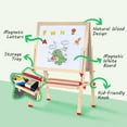 thumbnail image 2 of Foldable Kids Painting Easel Double Sided Chalkboard & Magnetic Whiteboard Wooden Art Easel Adjustable Height with Accessories Gift for Toddlers and Kids Ages 3-8, 2 of 7
