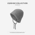 thumbnail image 7 of SikaFu Marad Wind Wool Fisherman Hat Girl In Autumn And Winter Warm Face, Small Baotou Hats Korean Versatile Ear Protection Hat, 7 of 7