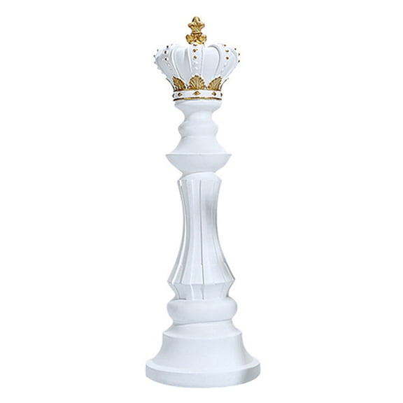 Ruanlalo Chess Piece Statue Collectible Black White Horse Sculpture King Queen Knight Chess Piece Figurine for Home Office Desk Shelf Decoration