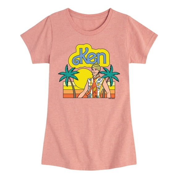 Barbie - Cali Sunset Ken - Girls Fitted Short Sleeve Graphic T-Shirt