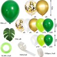 thumbnail image 4 of Jungle Party Balloon Garland Gold Green Balloon Arch Kit Decoraciones de fiesta temáticas tropicales con hojas de palma artificiales para animales salvajes One Birthday Party Baby Shower Supplies JAMW Sencillez, 4 of 5