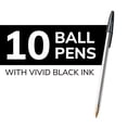 thumbnail image 5 of BIC Cristal Xtra Smooth Ballpoint Pens, Medium Point, 1.0 mm, Black Ink, 10 Count, 5 of 11