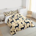 thumbnail image 3 of Manfei Merry Xmas Moose Full Size Comforter Sets, Christmas Tree Bedding Comforter Set, Happy New Year Bedding Sets, Ultra Soft Home Decor, Reversible 3-Piece, 3 of 8