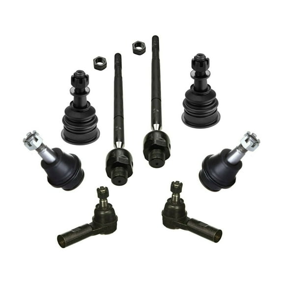 8 Pc Front Upper Lower Ball Joints Inner Outer Tie Rod Ends Suspension Kit Compatible with RWD Models Only Fits select: 2006-2008 DODGE RAM 1500
