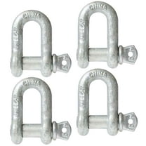 Chain Shackle - Screw Pin 3/8" Steel - 1 Ton - 4 Pack