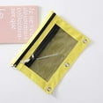 thumbnail image 7 of ESULOMP 2Pcs Pencil Case for 3 Ring Binder, Binder Pencil Pouch with Smooth Zipper, Clear Window Pencil Case for Binder, Big Capacity 3 Ring Binder Pencil Bag with 3 Reinforced Grommets, Yellow, 7 of 7