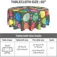 thumbnail image 3 of Easter Tablecloth Round 60 Inch Easter Eggs Table Cloth Gift Cute Bunny Easter Table Clothes Reusable Circle Table Cover for Dining Room Home Decor, 3 of 5