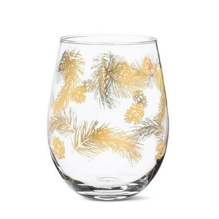 

Set of 4 Pinecone Stemless Wine Glass