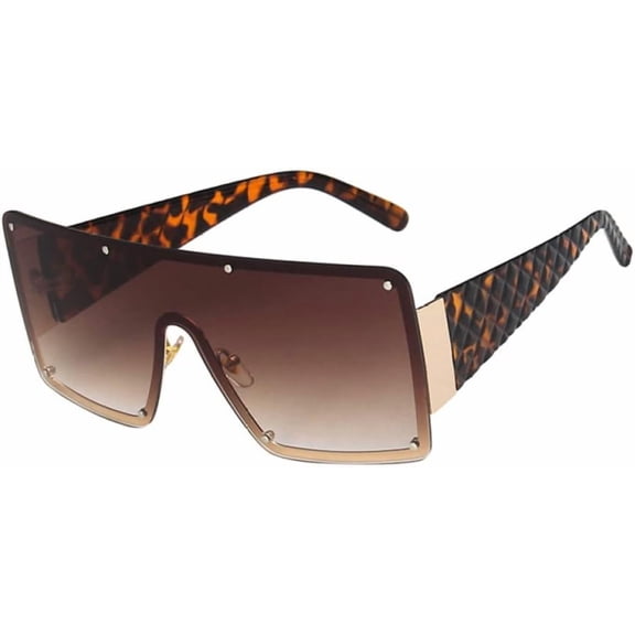 Sunglasses Women Oversized Metal Frame Vintage Glasses Men Shades Retro Gradient Colors UV400