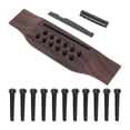 thumbnail image 4 of 15 Piezas Puente de Guitarra Silla para Guitarra Puente de Madera Nut de Guitarra y Pines Juego Funcional para Guitarra Acústica Adecuado para, 4 of 8