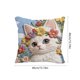 thumbnail image 3 of CaiYueKe Cute Cat Embroidery Pillow Cover - Flocked Velvet Decorative Throw Cushion Sofa Bedroom Living Room Accent Pillowcase, Faux Embroidery Animal Pattern Home Decor Gift for Women, 3 of 7