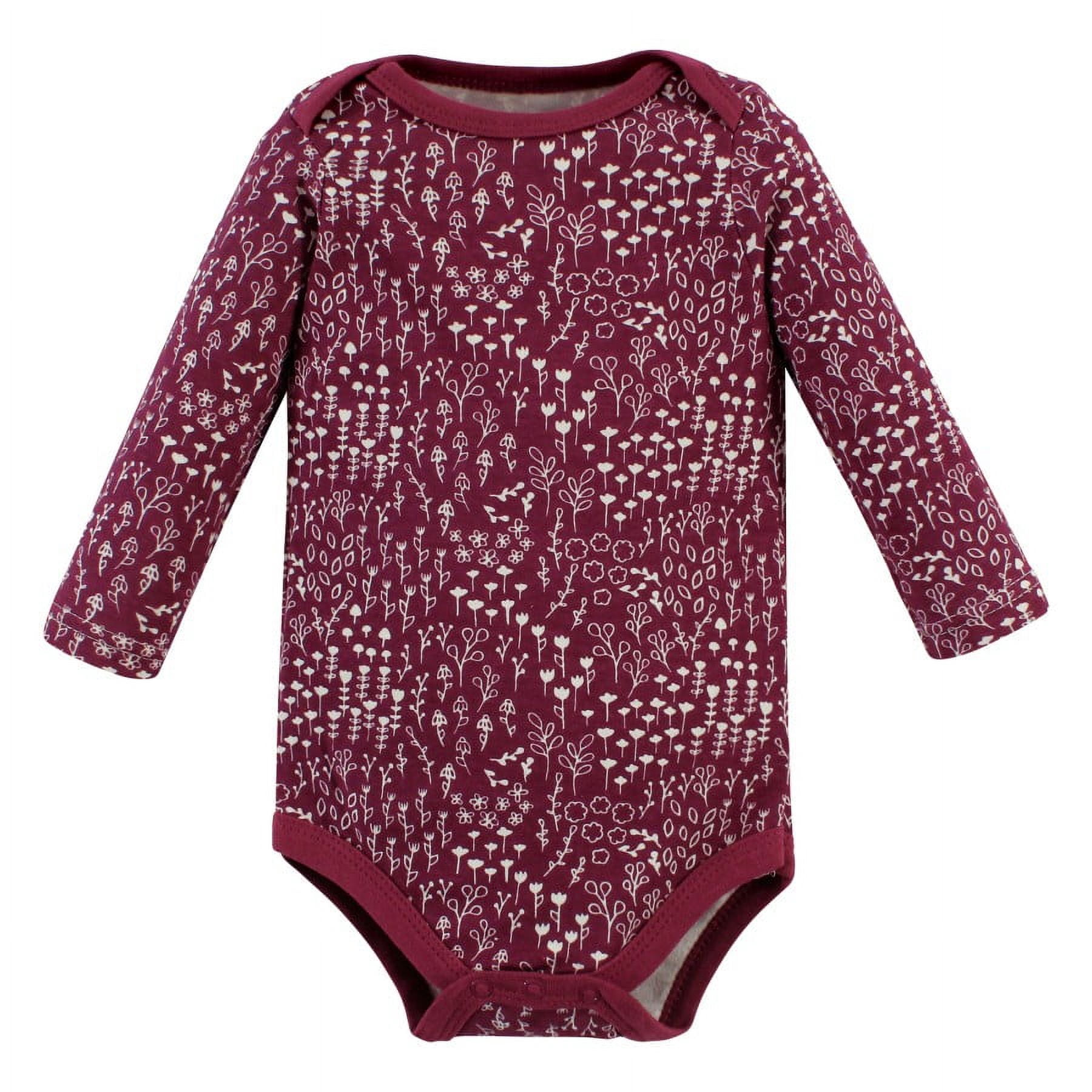 Hudson Baby Cotton Long-Sleeve Bodysuits, 3-Pack, Newborn- 24 Months