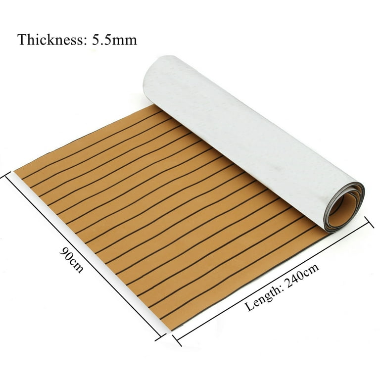 1Pcs 95'' x 35'' Marine Boat Sheet Teak Decking Boat Flooring Mats Yacht Flooring EVA Foam Floor Sheet Non-Skid Self-Adhesive Sea Deck , 5.5mm Thickness 1Pcs 95'' x 35'' Marine Boat Sheet Teak Decking Boat Flooring Mats Yacht Flooring EVA Foam Floor Sheet Non-Skid Self-Adhesive Sea Deck , 5.5mm Thickness
