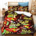 thumbnail image 3 of Juego de cama con estampado 3D de Snacks Takis de Phechion, fundas de edredón, fundas de almohada, juegos de cama con edredón de una pieza, ropa de cama, lino K275, 3 of 5