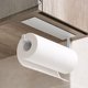 thumbnail image 1 of Soporte para toallas de papel debajo del gabinete Perchero para toallas de papel autoadhesivo MABOTO Blanco, 1 of 2