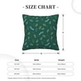 thumbnail image 4 of Square Throw Pillow Covers with Core, Green Christmas Pine Leaves Pillows for Sofa Beds, 16"x16", 4 of 9