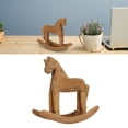 thumbnail image 4 of Wooden Horse Toy, Decoration Handcrafted Rocking Wooden Horse Decor Strong Sturdy  for Table for Bedside Table for Bookrack, 4 of 7
