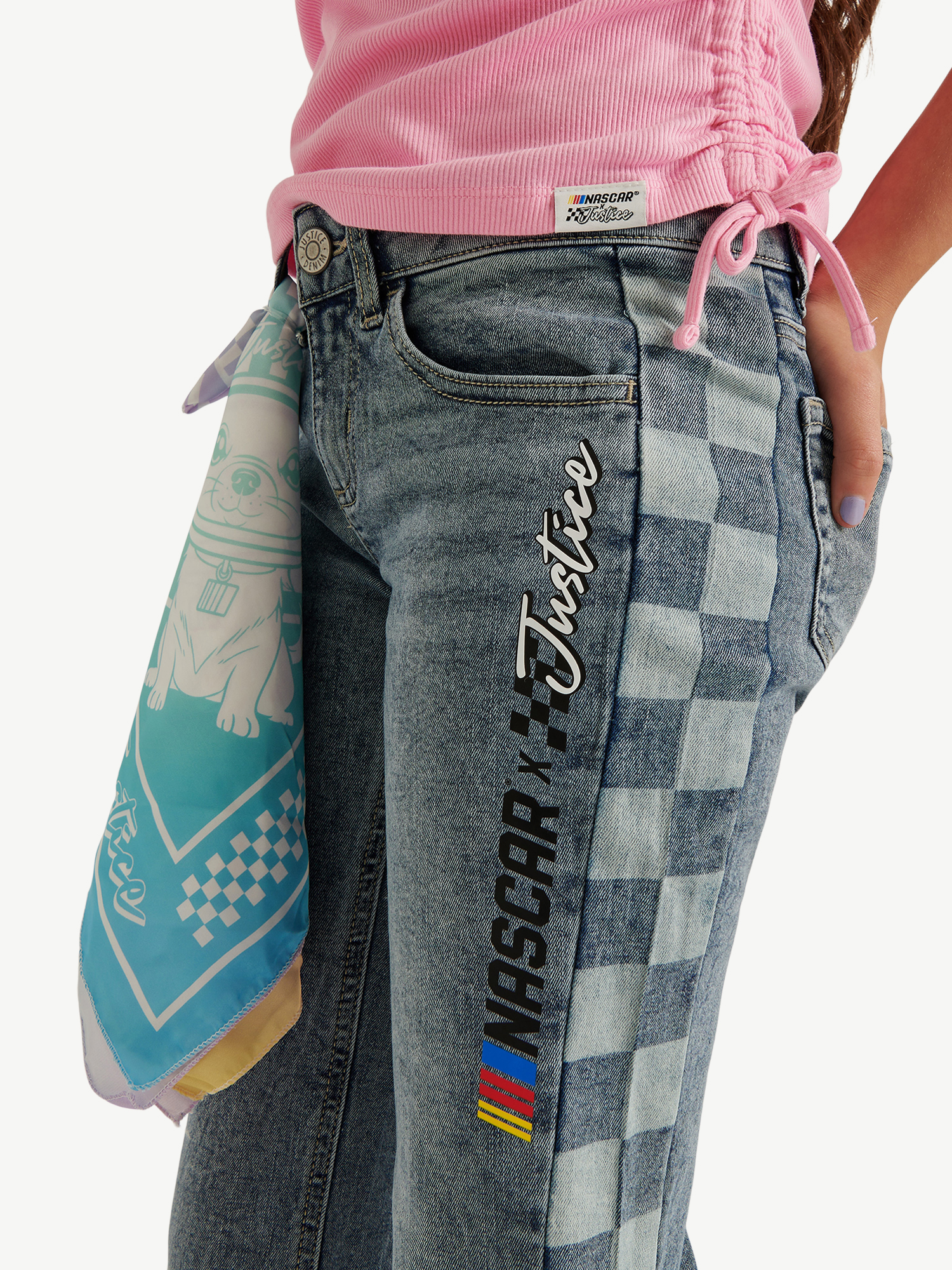 Justice Girl's NASCAR X Justice Collab Jean, Sizes 6-18, Slim & Plus