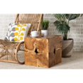 thumbnail image 5 of Baxton Studio Eldora Rustique Transitionnelle Naturel Teck Brun Racine Table de Bout, 5 of 5