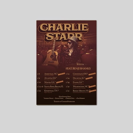 Music Poster The 2026 Charlie Starr Acoustic Tour Size 24''x36'' Goldengate