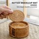 thumbnail image 2 of 6Pcs/ Drink Coasters Set For Kungfu Tea Accessories Round Tableware Placemat Dish Mat Rattan Weave C, 2 of 5