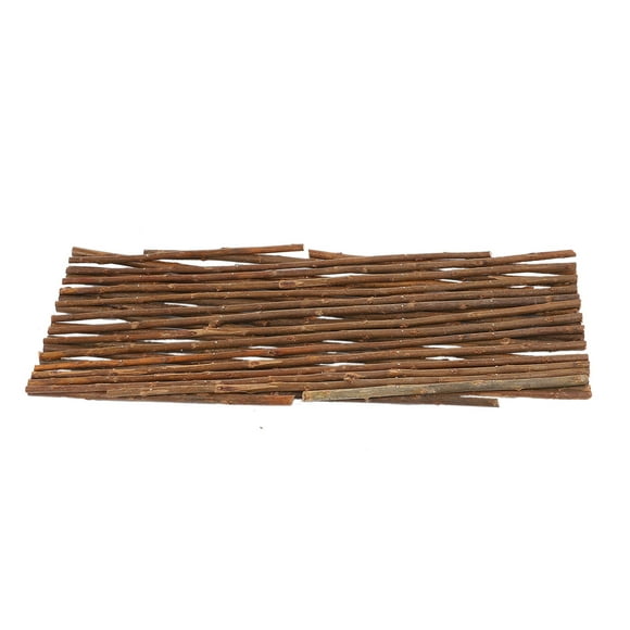 unbranded Garden Border Fencing 40Set Simulated Fence Metal Wood Rustic Style Home Decoration 11.8x5.7x0.4In