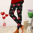 thumbnail image 2 of Fsqjgq Valentine's Day Leggings for Women Glitter Love Heart Graphic Print Yoga Pants Casual High Waisted Workout Leggings Tights XL, 2 of 4