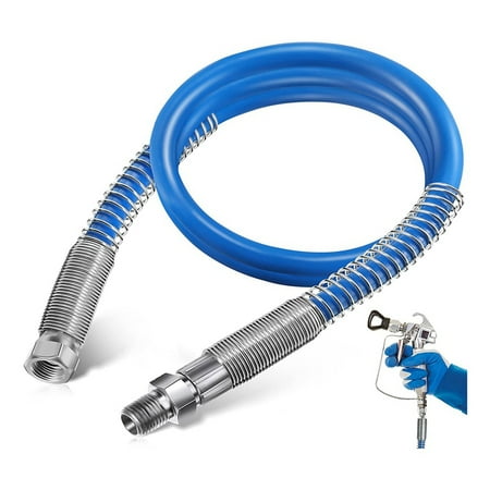 

4 Ft Airless Paint Spray Extension Hose 3/16 Inch Pressure Paint Spray Whip Hose 3000 Flexible Extended Wall Tube