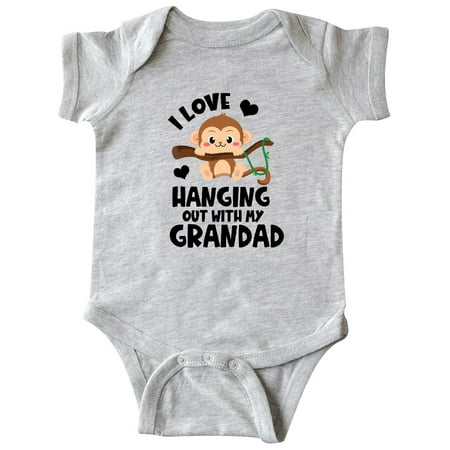 

Inktastic Monkey I Love Hanging out with My Grandad Gift Baby Boy or Baby Girl Bodysuit