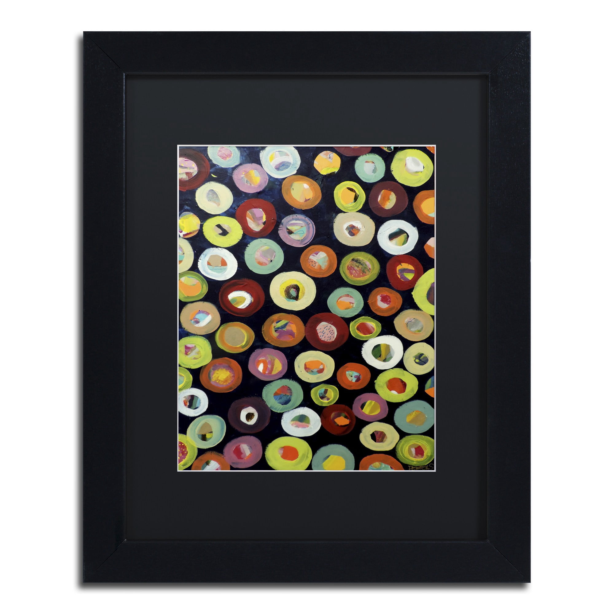 Trademark Fine Art "Archipel" Canvas Art by Sylvie Demers, Black Matte, Black Frame