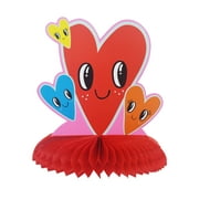 Way To Celebrate Valentine's Day Table Topper, Smiling Hearts