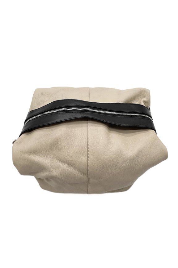Pre-Owned LOEWE Origami Pillow Handbag, Leather, Beige, Women's