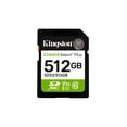 thumbnail image 1 of Tarjeta De Memoria SD Kingston 512GB Canvas Select Plus Gen3 Lectura 150MBps Clase 10 UHS-I U3 V30 F multicolor, 1 of 6
