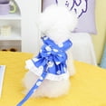 thumbnail image 3 of Pet Clothes for Small Dog Dog Bowknot Skirts with D-Ring Dog Dress Dog Leash Set Dog Clothes Dog Dress with Dog Leash Dark Blue M, 3 of 7